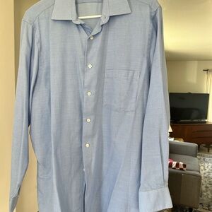Van Heusen Blue Dress Shirt Classic Style